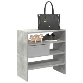 MARINER Small Shoe Racks 2 Pieces Stackable Concrete Grey