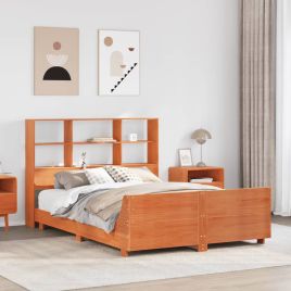 Bedframe Wax Brown 140x190cm Solid Wood Pine