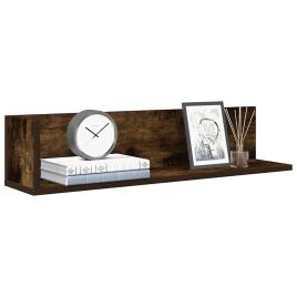 Wall Shelves 2 pcs Smoked Oak 75x16.5x16.5 cm Engineered Wood