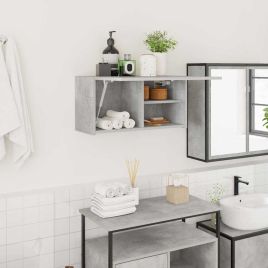 Bathroom Wall Cabinet Concrete Grey 60x25x30 cm Engineered Wood