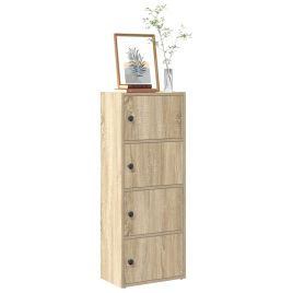 Bookcase Concrete Grey 40x24x102 cm Engineered Wood