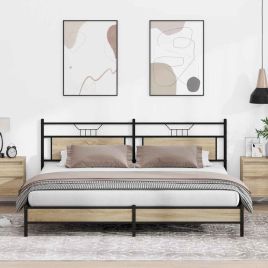 Metal Bedframe Sonoma Oak 200x200cm