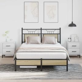 Bedframe Sonoma Oak 120x200cm Engineered Wood