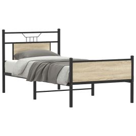 Bedframe Sonoma Oak 90x200cm Engineered Wood