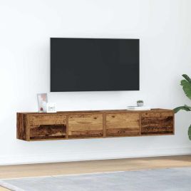 TV Cabinets 2 Pieces Old Wood 80x31x25.5 cm Engineered Wood