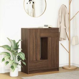 Sideboard with Drawers and Doors Brown Oak 73x31x90 cm
