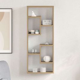 Wall Shelf Artisan Oak 36x16x90 cm Engineered Wood