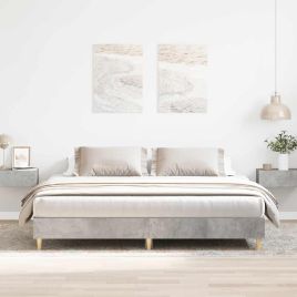 Bedframe Concrete Grey 200x200cm Engineered Wood