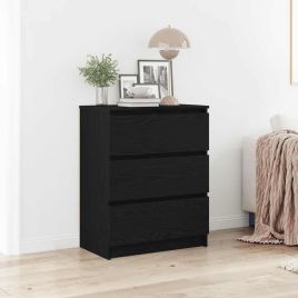 Sideboard Black Oak 60x35x76 cm Engineered Wood