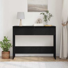 Black Oak Console Table - 100x35x76.5 cm - Engineered Wood