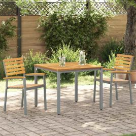 HAPARK Garden Chair 2 pcs 56x57x87 cm Acacia Wooden - Brown