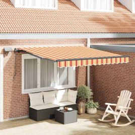 STMOR Retractable Awning Manual and Orange 300x250 cm Fabric - Yellow