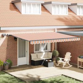 RECRES Retractable Awning Manual Multicolour 450x300 cm Fabric