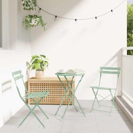 NALOFT Folding Bistro Set 3 pcs Seafoam Steel