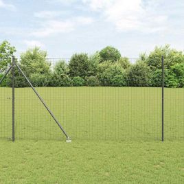 Fence Posts with Spike 13 pcs Diameter 32 mm 180 cm Galvanised Steel