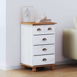 ELORA White Chest of Drawers - Small-sized, 5 Drawers