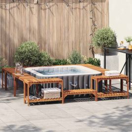 ROASH Hot Tub Surround 250x250 cm Acacia Wooden - Brown
