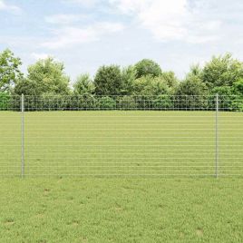 Fence Posts 10 pcs U-Channel 100 cm Galvanised Steel