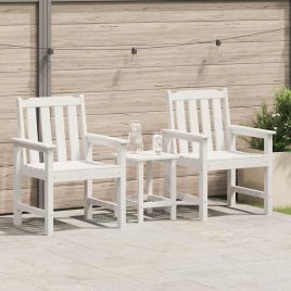 PAOFORD Garden Dining Chair 2 pcs 65.5x59x88 cm HDPE - White