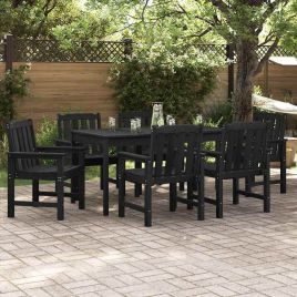 TITHAL Garden Chair 6 pcs 65.5x59x88 cm Polyethylene - Black