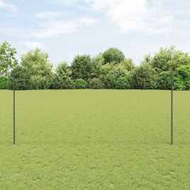 Fence Posts 10 pcs U-Channel Grey 140 cm Steel