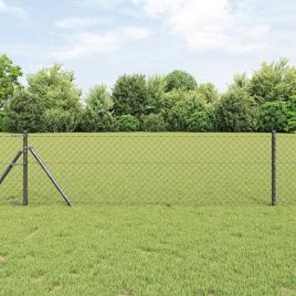 Chain Link Fence Grey 0.4x25 m Steel