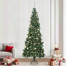 COZZIE Corner Artificial Christmas Tree Green 240 cm PVC and Metal