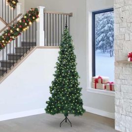 COZZIE Corner Artificial Christmas Tree Green 240 cm PVC and Metal