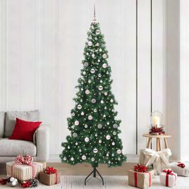 COZZIE Corner Artificial Christmas Tree Green 240 cm PVC and Metal