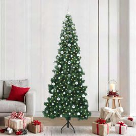 COZZIE Corner Artificial Christmas Tree Green 240 cm PVC and Metal
