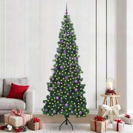 COZZIE Corner Artificial Christmas Tree Green 240 cm PVC and Metal