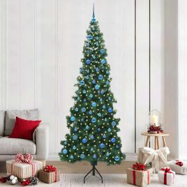 COZZIE Corner Artificial Christmas Tree Green 240 cm PVC and Metal
