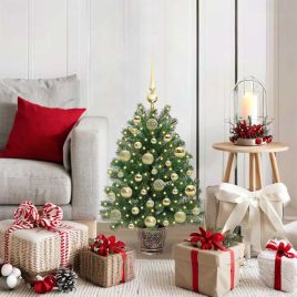 COZLYN Artificial Christmas Tree with 150 LEDs Green 75 cm PE and PVC