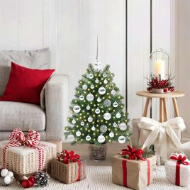 COZLYN Artificial Christmas Tree with 150 LEDs Green 75 cm PE and PVC