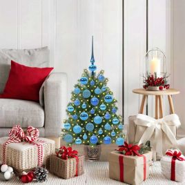 COZLYN Artificial Christmas Tree with 150 LEDs Green 75 cm PE and PVC