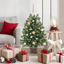 COZLYN Artificial Christmas Tree with 150 LEDs Green 95 cm PE and PVC
