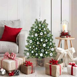 COZLYN Artificial Christmas Tree with 150 LEDs Green 95 cm PE and PVC