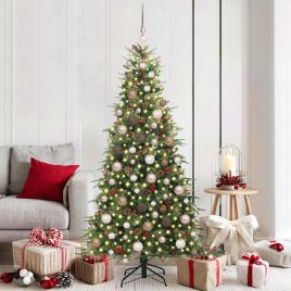 ELMIX Artificial Hinged Christmas Tree Green 180 cm PE and PVC