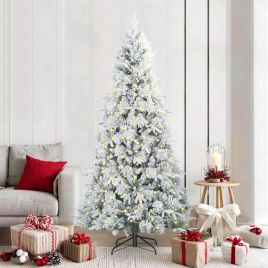 ELMIX Artificial Hinged Christmas Tree Green 210 cm PE and PVC