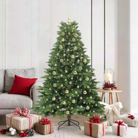 COZZIN Artificial Christmas Tree with 300 LEDs Green 180 cm PE and PVC