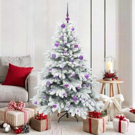 EMBERA Artificial Christmas Tree with 150 LEDs Green 150 cm PE and PVC