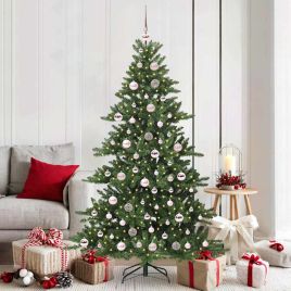 EMBERA Artificial Hinged Christmas Tree with 300 LEDs 180 cm PVC