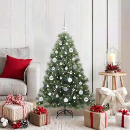 FIRILO Artificial Christmas Tree with 150 LEDs Green 120 cm PE and PVC