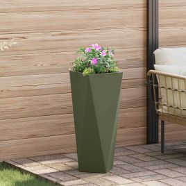CLSRIDG Planter Olive 30x30x75 cm Steel - Green