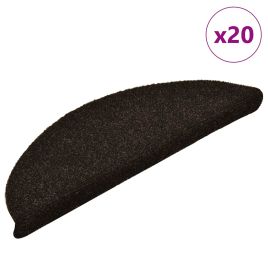 Stair Mats Self-adhesive 20 pcs Dark Brown 56x17x3 cm