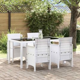MEFORD Garden Chair 4 pcs 53x49x85 cm Polypropylene - White