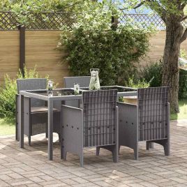 MEFORD Garden Chair 4 pcs Light 53x49x85 cm Polypropylene - Grey