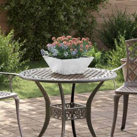 DRDALE Garden Planter 5 pcs 35x35x15 cm Galvanised Steel - Silver