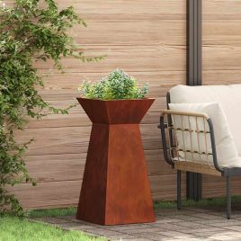 DRDALE Pillar Planter 2 pcs 35x35x73 cm - Silver