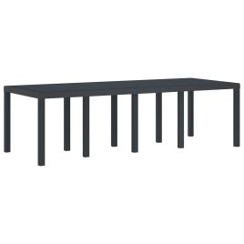 TARIDG Garden Dining Table Anthracite 250x100x73 cm Poly Rattan